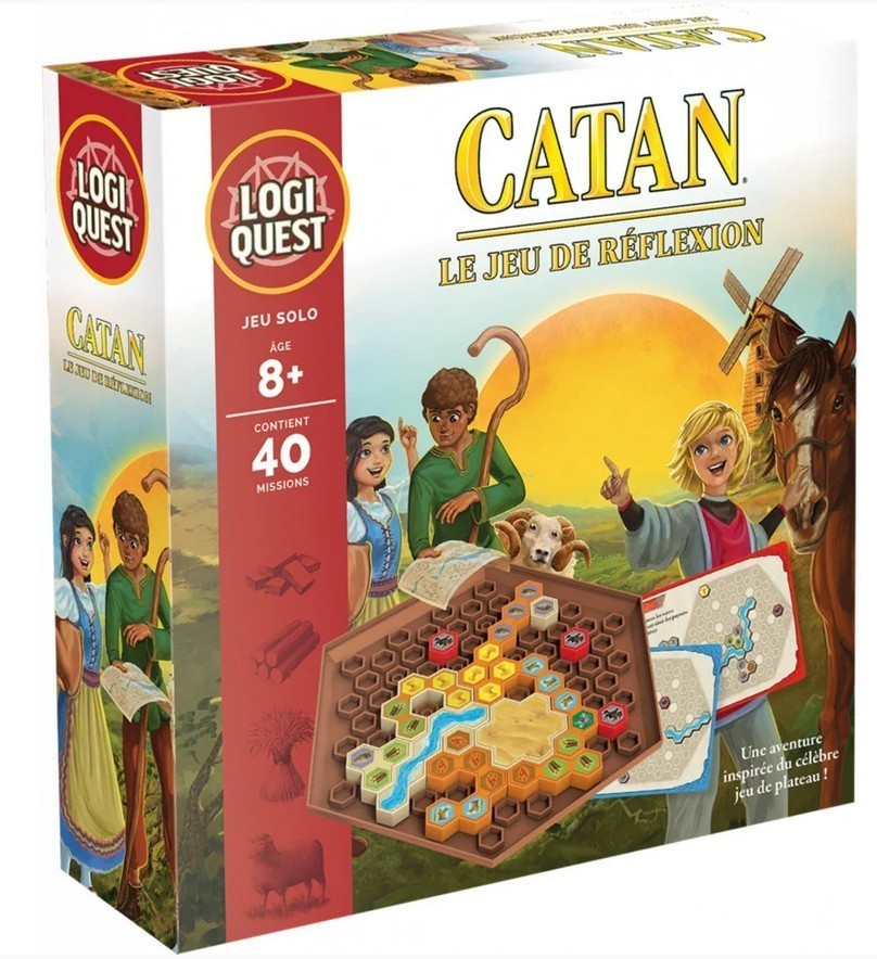 Jeux de société Logiquest Catan avec 40 défis de logique spatiale et réflexion