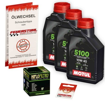 Yamaha FZ6 /Fazer /S2 07-08 RJ14 Motul 5100 10w40 Öl HiFlo Ölfilter Motorölset