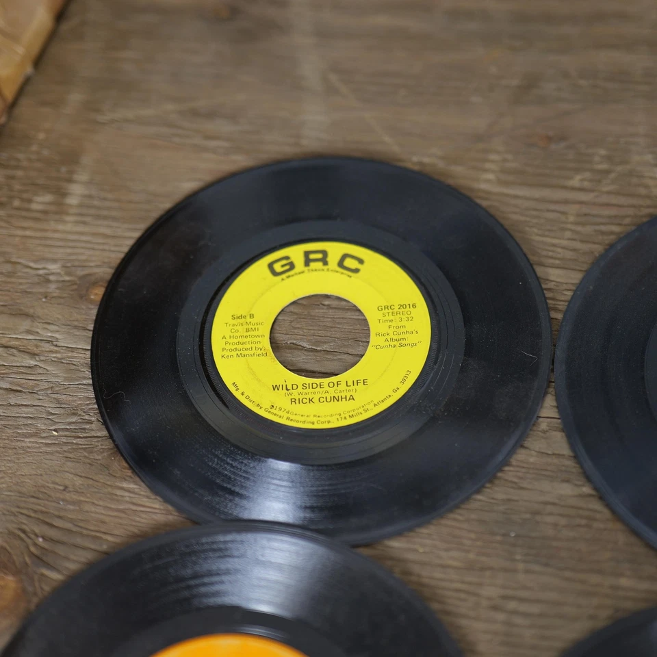 Vintage 45 RPM Record Lot Bowie America Ringo ELO Three Dog Night Zager & Evans - Imagem 4 de 4