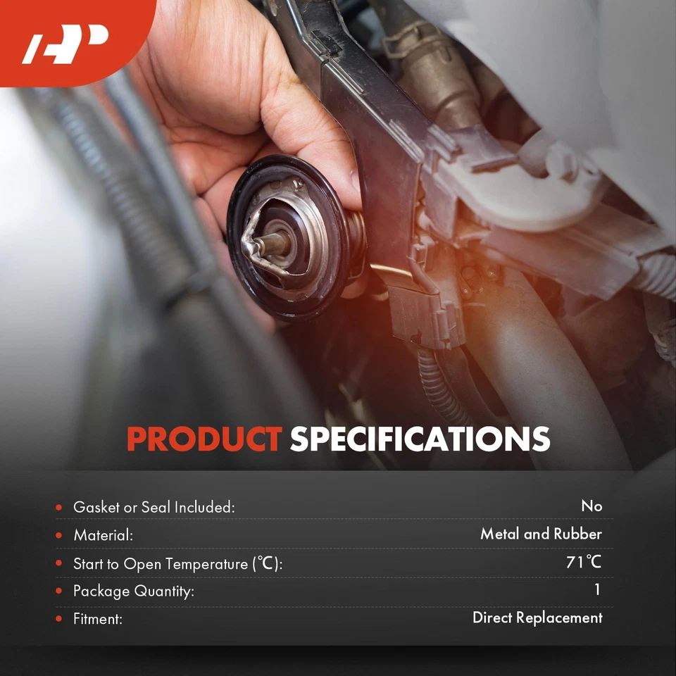 Termostato de refrigerante de motor A-Premium para Hyundai Sonata Santa Fe Kia Sorento K900 Foto 3 de 4