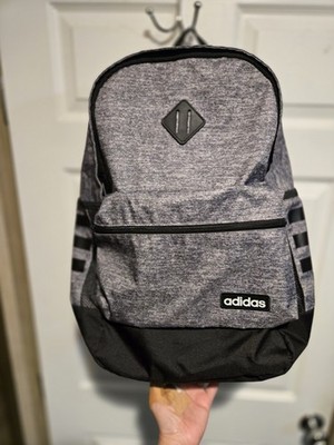 Adidas Classic 3S 4 Backpack Signature 3 Stripes Pockets Black Gray