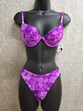 Vtg Late 1980's 1990's Leilani Women's Bikini Swimwear w/ Tags Tropical Floral