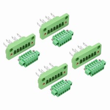 4 Set 6-Pin 3.5mm Pitch Pluggable Screw Terminal Block Connectors
