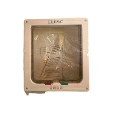 Ceesc Large Cat Door Pets Up To 25 Lbs 4 Way Locking Flap Waterproof Design