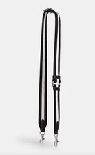 COACH Adjustable Webbing Strap Silver / Black / ChalkMulti 53" Long x 1.5" CP892