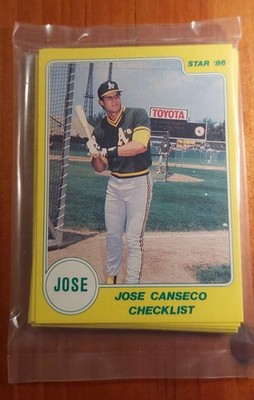 1986 STAR COMPANY JOSE CANSECO ROOKIE BASEBALL SET - OAKLAND A'S FACTORY SEALED