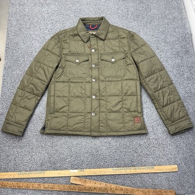 Iron & Resin Jacket Mens Medium Rogue Quilted Insulated Button Zip Green Puffer