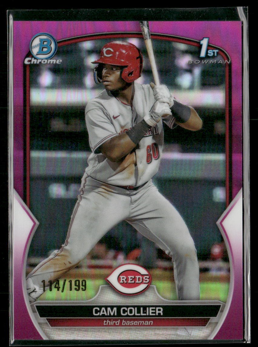 2023 Bowman Chrome #BCP-125 Cam Collier Prospects Fuchsia Refractor #/199