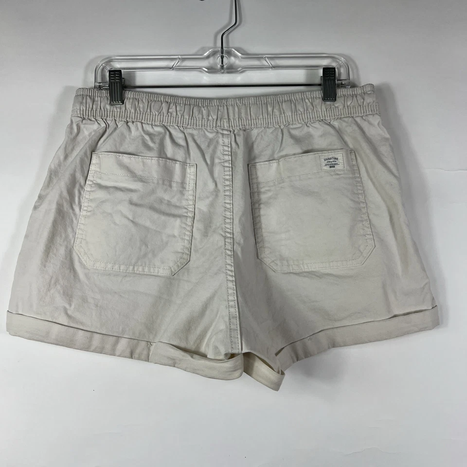 Pantalones Cortos Levi Strauss Signature Dorados Para Mujer Talla 12 Pull On Puños Chinos Marfil Foto 4 de 4