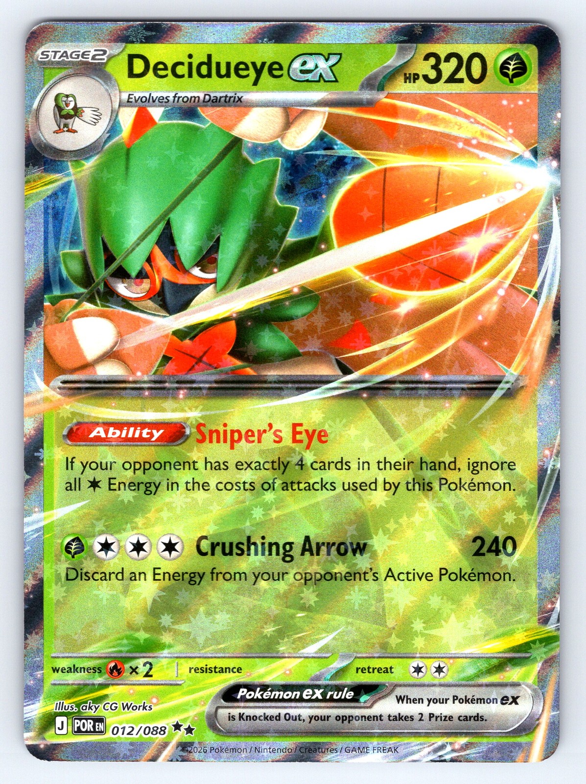 ME03: Perfect Order #012/088 Decidueye ex
