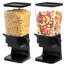 Frcctre 2 Pack 5.5 Qt Cereal Dispenser Set – Grain, Nuts, Candy, Snack Storage