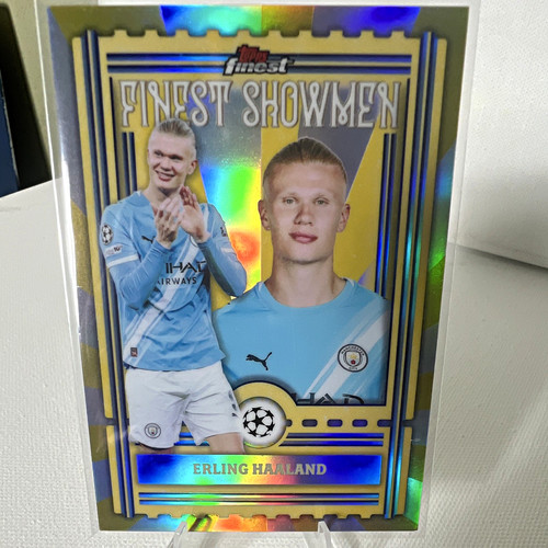 Topps UEFA Champions League Erling Haaland Finest Showmen Hologram Insert