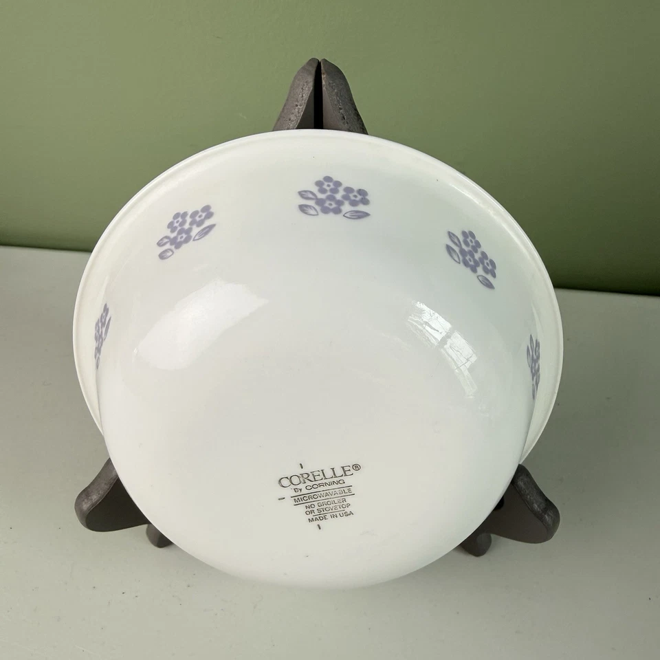 Cuenco de cereales 3 CORELLE By Corning púrpura violeta no me olvides flor margarita Foto 2 de 4