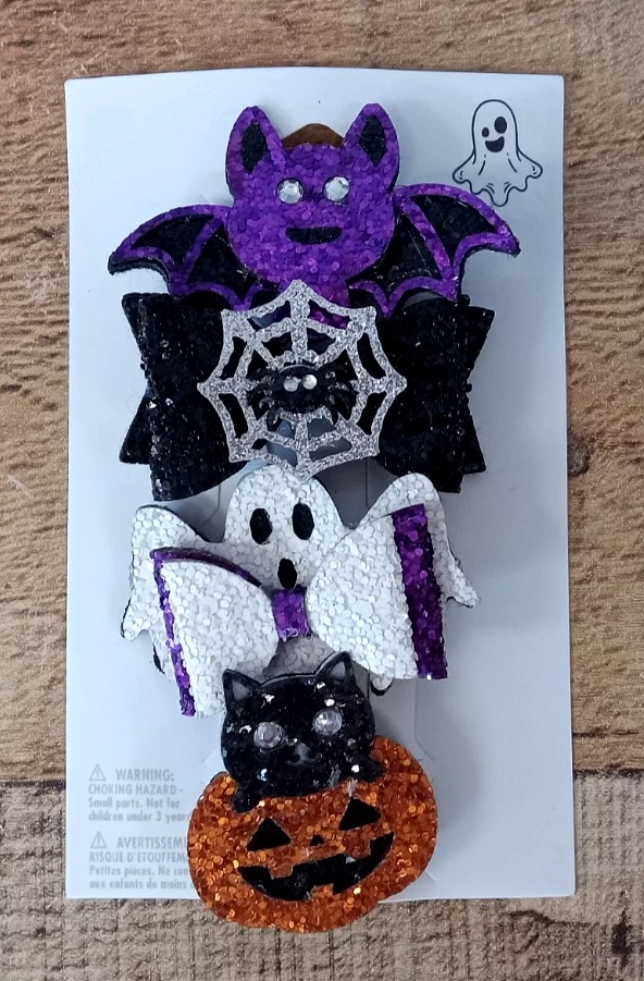 Pack De 12 Horquillas De Halloween Con Motivos De Murciélago, Gato, Calabaza Y Fantasma – Accesorios De Pelo Para Fiestas Y Disfraces De Mujer Y Niña