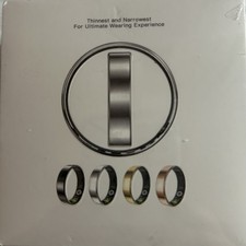 Smart Ring for Women, Men, Ultra Thin Activity Fitness Tracker Gold Size 11