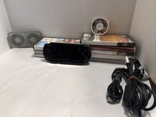 Sony PSP Console Tested W/ 7 Games, 3 Movies, & Cords + New Battery Tested