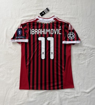 AC Milan Ibrahimovic #11 Home New Men's Champions League Soccer