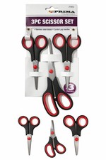 3pcs Stainless Steel Scissors Set Soft Grip | Household Kitchen Office DIY Craft
