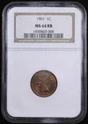 1901 NGC MS64 RB Indian Head Cent
