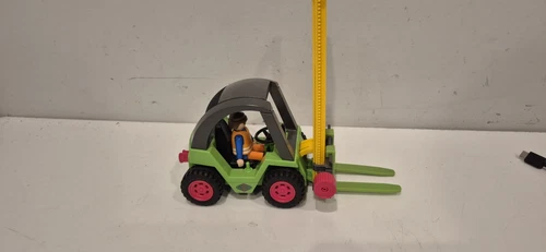 Vintage Playmobil 3003 Green Cargo Forklift Construction Vehicle 1998 Geobra