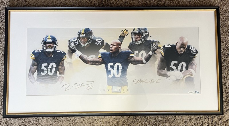 Ryan Shazier Signed Shalieve Framed Panoramic Photo Pittsburgh Steelers