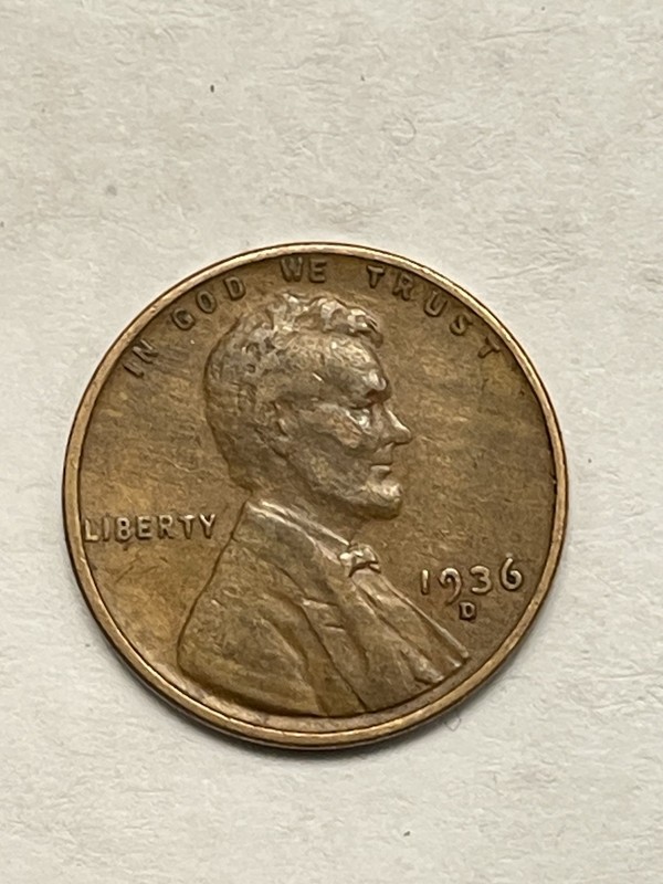 1936-D Lincoln Wheat Cent Penny