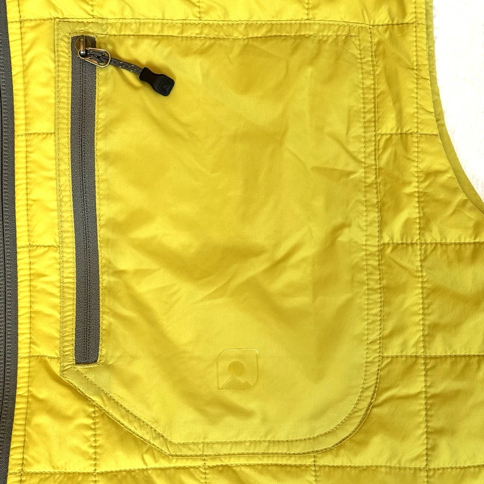 Eastern Mountain Sports EMS Men’s Vest Yellow M Primaloft Pertex Stuff Pocket - Image 3 of 4
