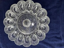 Vintage Deviled Egg Platter Holds 15 Eggs