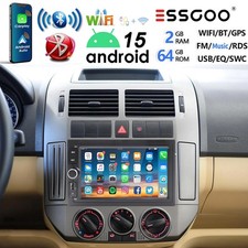 Für VW Polo 9N 2000-2009 2G+64GB Android 15 Autoradio Apple Carplay RDS GPS Navi