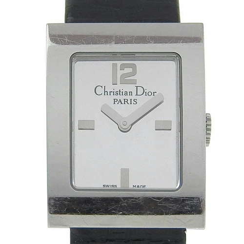 Christian Dior Malice D78 109 cadran miroir SS cuir quartz 19 mm avec... GZl145v1