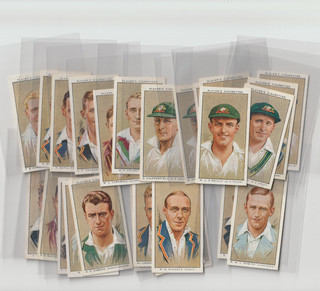 (26) 1934 John Player & Sons Tobacco Cigarette Cricketers Card LOT