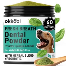 Dog Teeth Cleaning Powder - Breath Freshener  7.05 Ounce Pack of 1 
