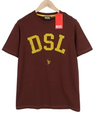 Diesel T-Just-E35 Men's S Brown Jersey Stretch Round Neck Short Sleeve