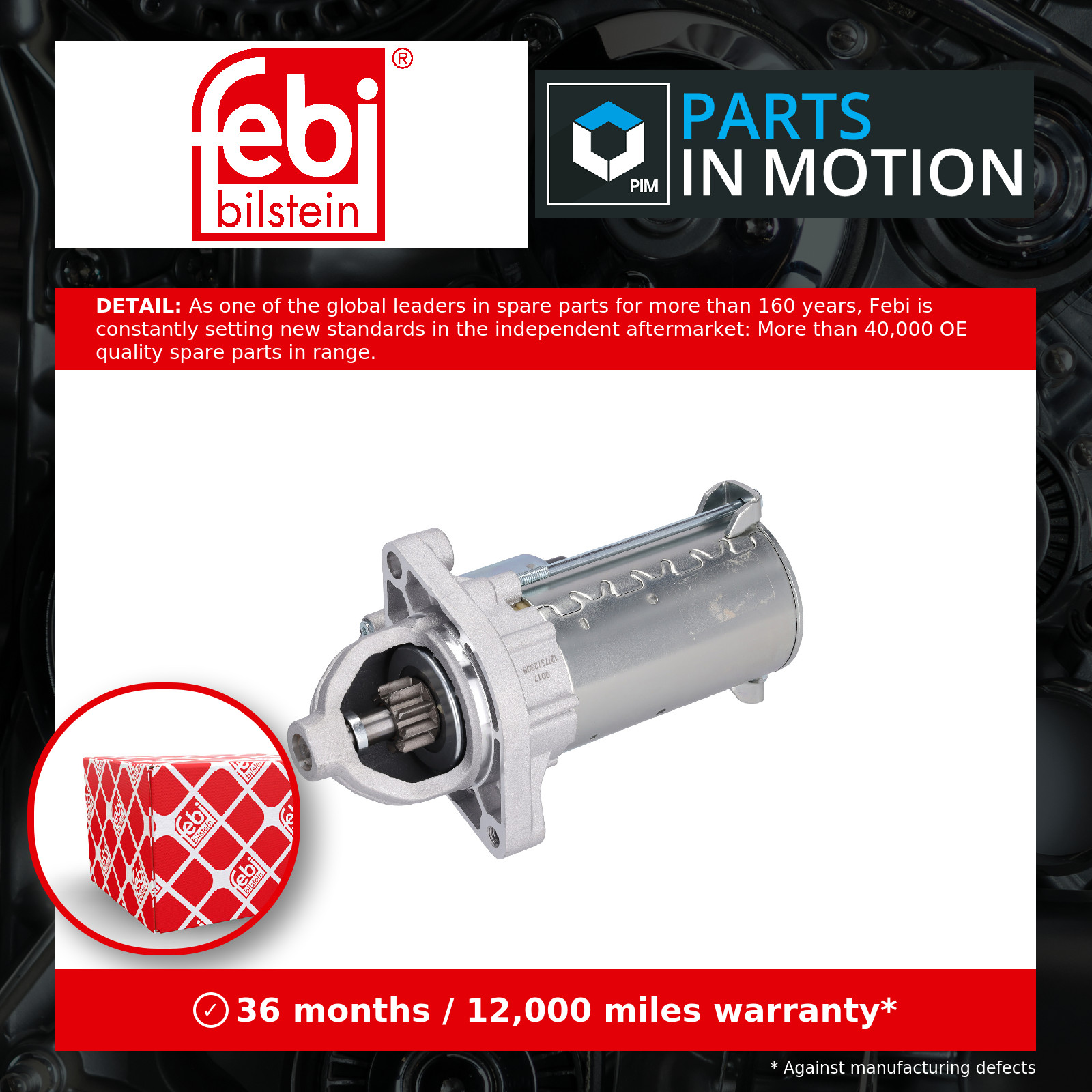 FEBI BILSTEIN 188307 Starter Fits Citroen Nemo Fiat Lancia Opel Peugeot Vauxhall - Image 4