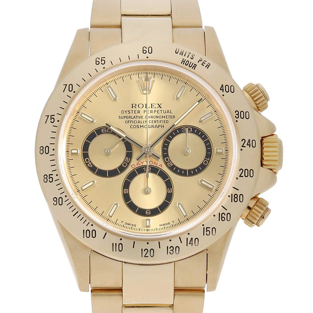 ROLEX Cosmograph Daytona 16528 Champagne all tritium W Number second hand mens