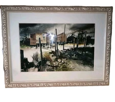 Vintage Ritchie Allen Benson Watercolor ~34"X26" Original 