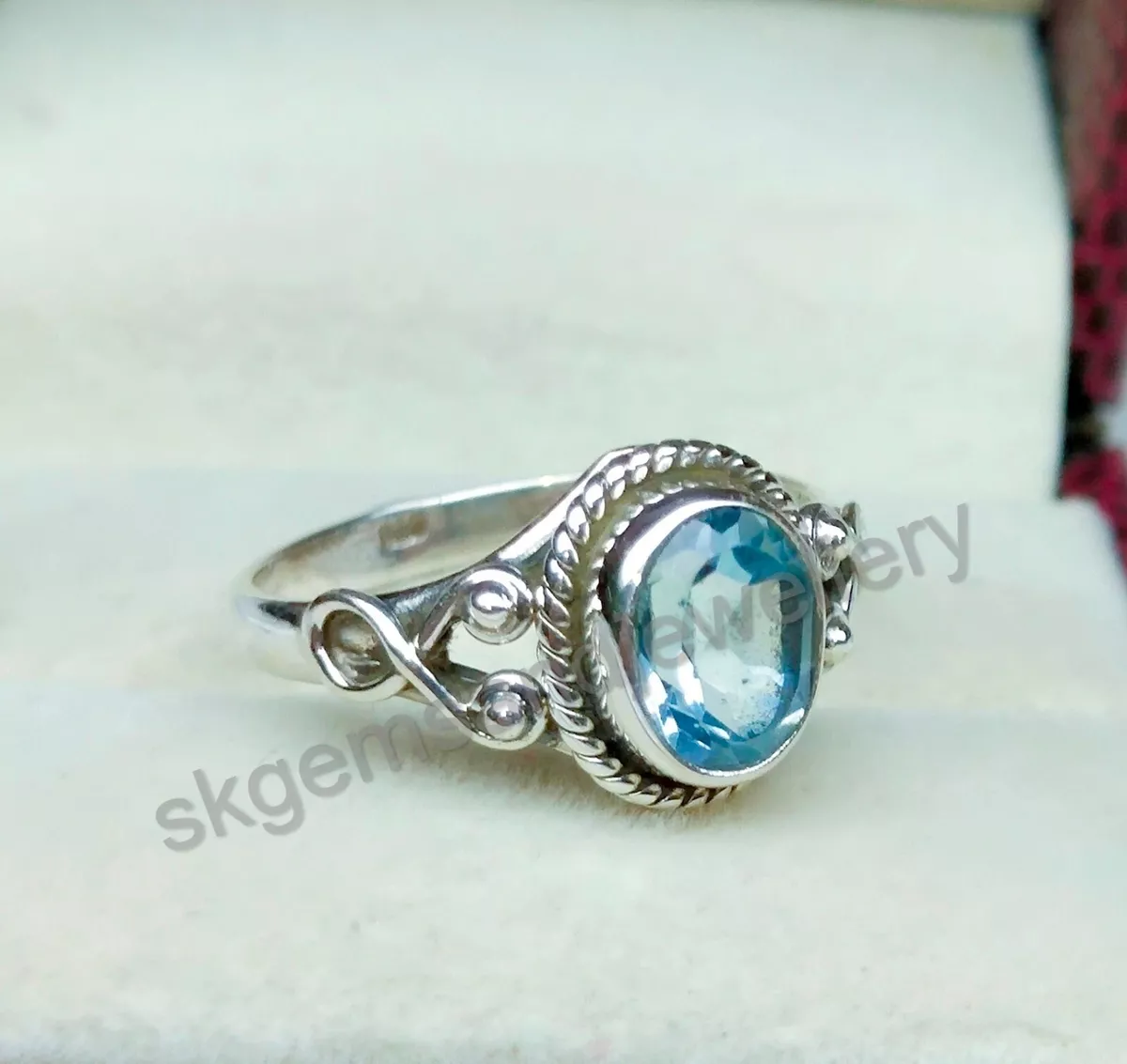 Sterling silver december birthstone rings sale