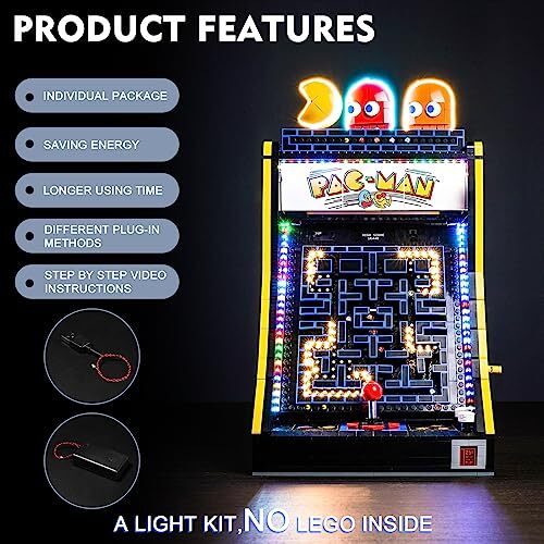 LED Light Kit Compatible with Lego PAC-Man Arcade, Classic Version Light - Bild 3 von 5
