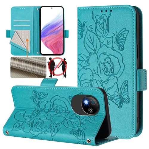 For ZTE Blade A35 Lite, Fashion Flowers Pattern Leather Wallet Stand Case Cover - Picture 4 of 26