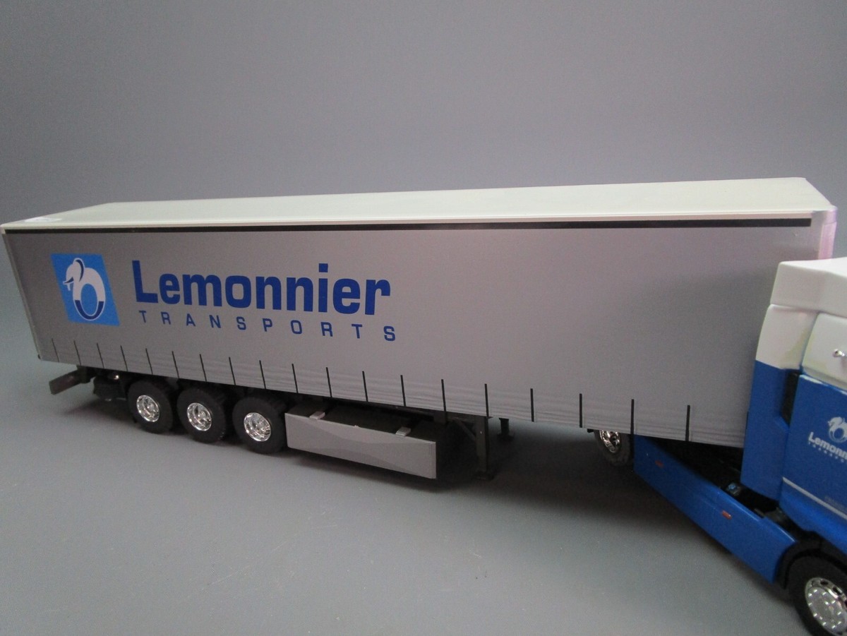 Eligor 1/43 Renault Premium DXI - Semi-remorque Tautliner Lemonnier - Bleu/blanc