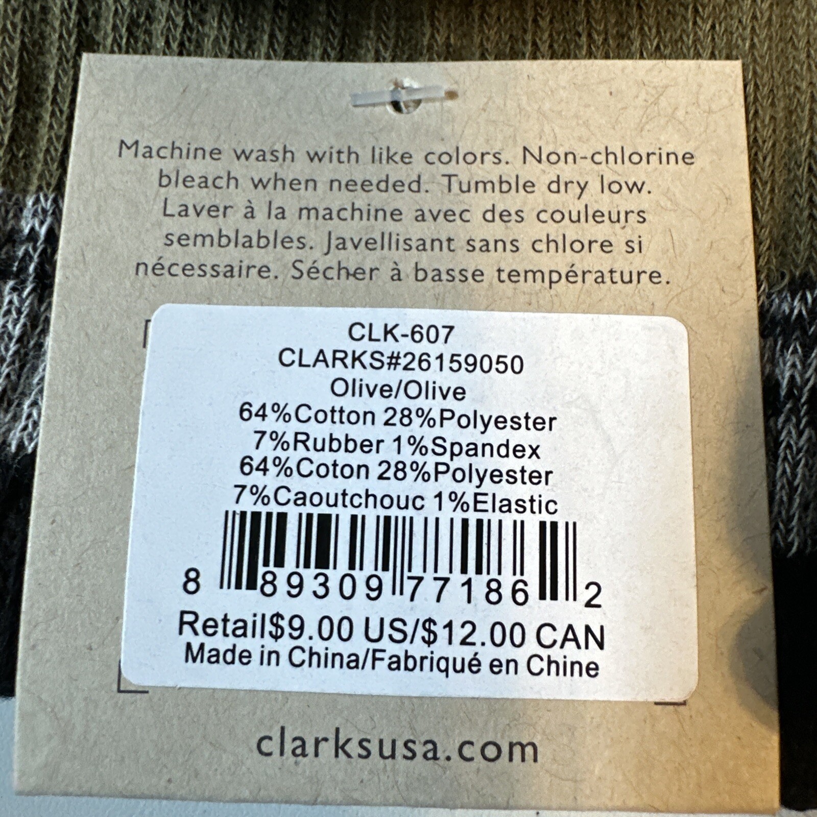 SAOLA 3 paia calze casual da uomo Clarks suola cuscino e supporto arco equipaggio taglia unica