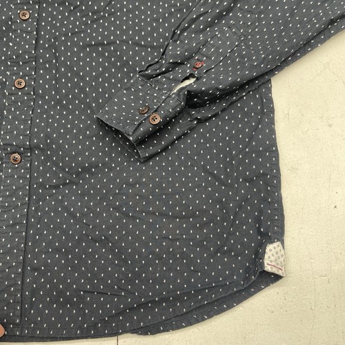 International Report Navy Blue Printed Long Sleeve Button Up Mens Size Large - Picture 2 of 7