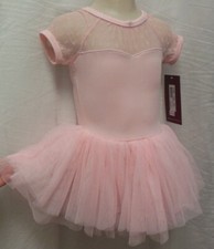 Mirella light mesh cap sleeve ballet tutu dress dotted sz 2/4 M1082C