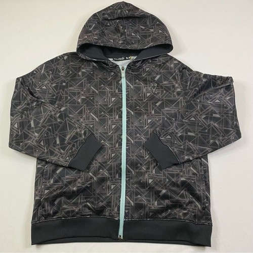 Under Armour Hoodie Girl's XL Zip Up Geometric Abstract Loose Fit Maximalism