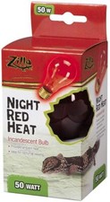 Zilla Incandescent Night Red Heat Bulb for Reptiles - 50 Watt