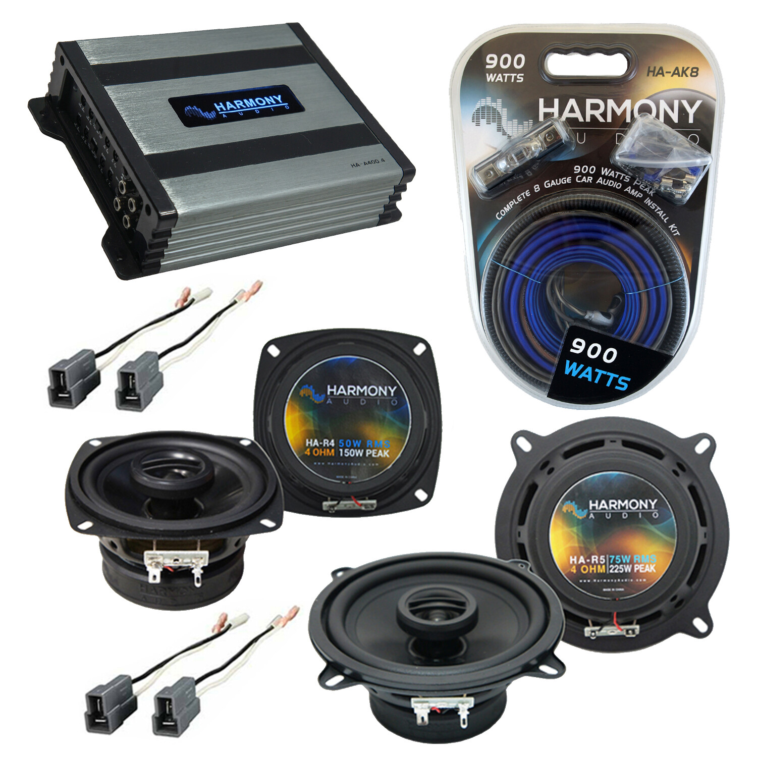 1982-1985 Toyota Celica Factory Speaker Upgrade with Harmony R4 R5 & HA-A400.4 Amp