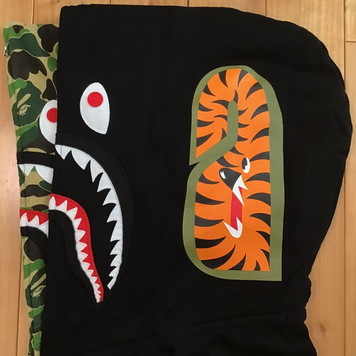BAPE Double Shark full zip hoodie ABC camo A Bathing Ape BAPE Double Shark full zip hoodie ABC camo A Bathing Ape