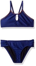 Splendid Girls' Big Chambray Cottage Two Piece Sz. 7 Kids Bikini Set 149070