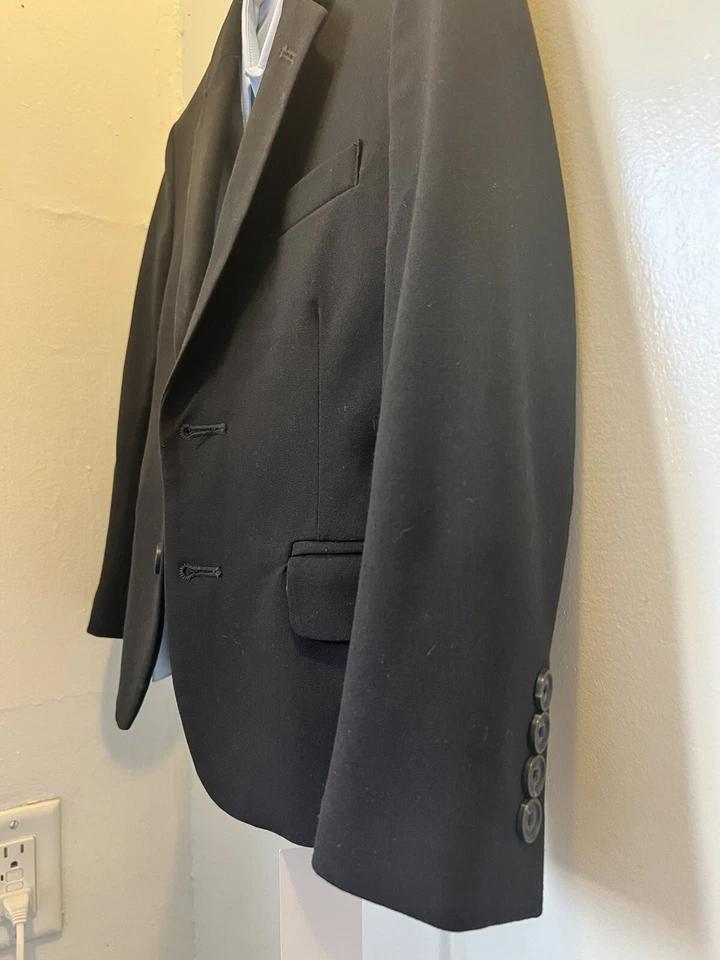 Calvin Klein Boys Blazer Suit Jacket Black Summer/Spring Sz 6 - Image 2 of 4