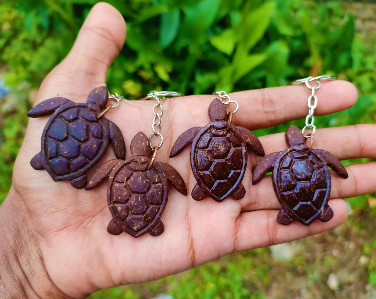 Wooden Turtle Keychain with Tassel | Seaturtle Keychain | Gift for Turtle Lovers | Save The Turtles | Gifts for Her | Turtle Keyring